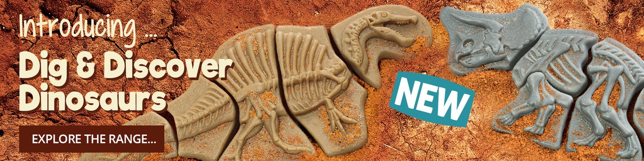 Introducing Dig & Discover Dinosaurs. Explore the Range