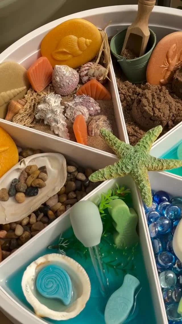 The sun is shining and we’re sharing this epic Ocean Sensory Tray as inspiration 🌊 

Splash into summer with our Ocean Sensory Tray — a perfect way to inspire early years creativity and exploration.
Using sand and water little ones have been busy creating their very own ocean potions and discovering the magic of the sea!

🎥 @little_wise_owls_childminding

#summerfun #earlyyears #oceansensorytray #oceanpotions #sandandwaterplay #yellowdooreducation #yellowdoorplay #kidsactivities #sensoryplay